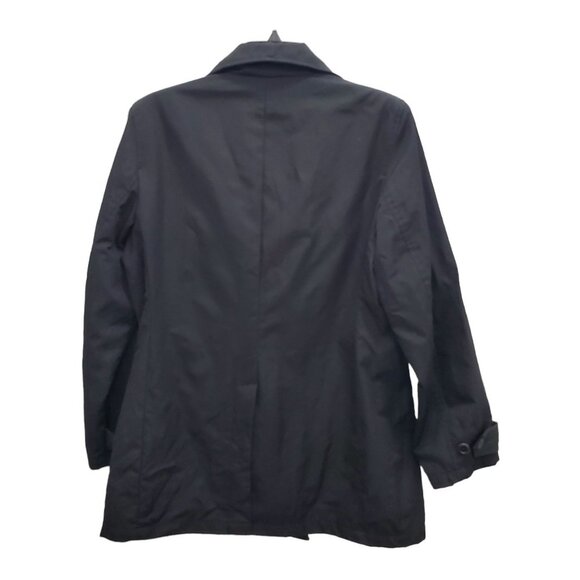 GAP Women's Vintage Black LS Lightly Insulated Peacoat Trench Coat Size M - Picture 5 of 6